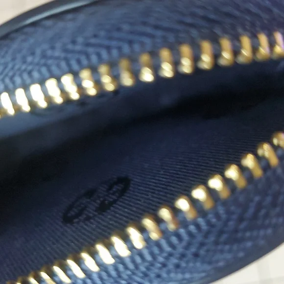 TORY BURCH Navy Heart Coin Pouch - Picture 5 of 7